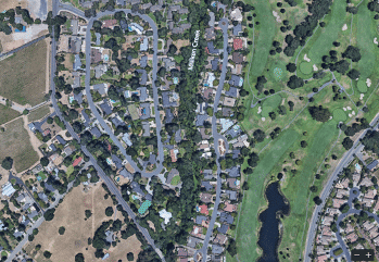 aerial view of the Silverado FSC fuels reduction area on Silver Trail