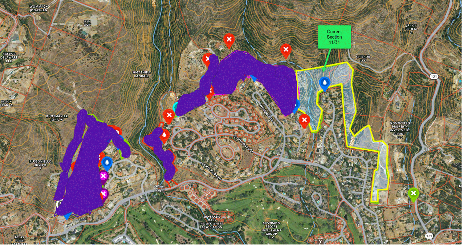 Silverado map of grazing work